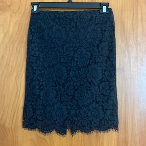Banana republic factory lace overlay skirt